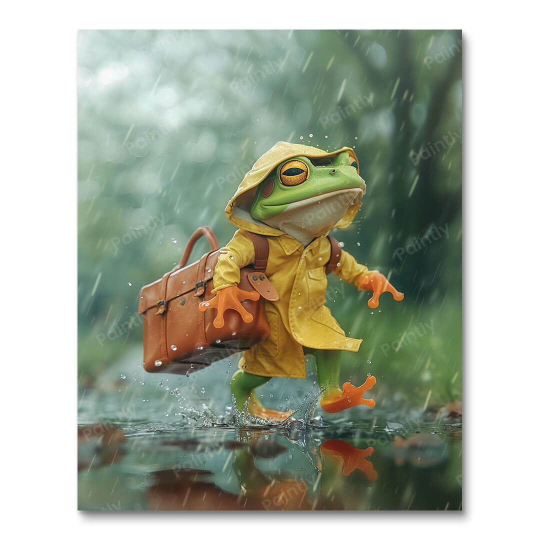 Frog Way Past Office Clock In Time