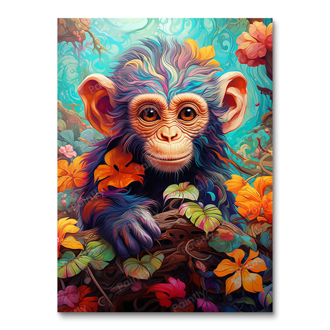 Floral Little Monkey II