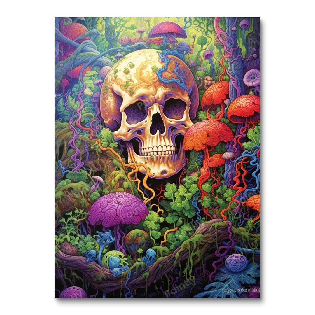 Wet and Wild Skull Psychedelia
