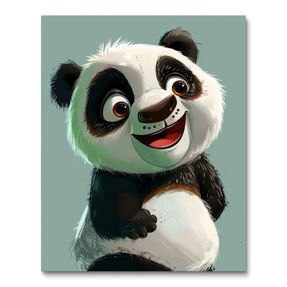 Cheerful Panda Cartoon