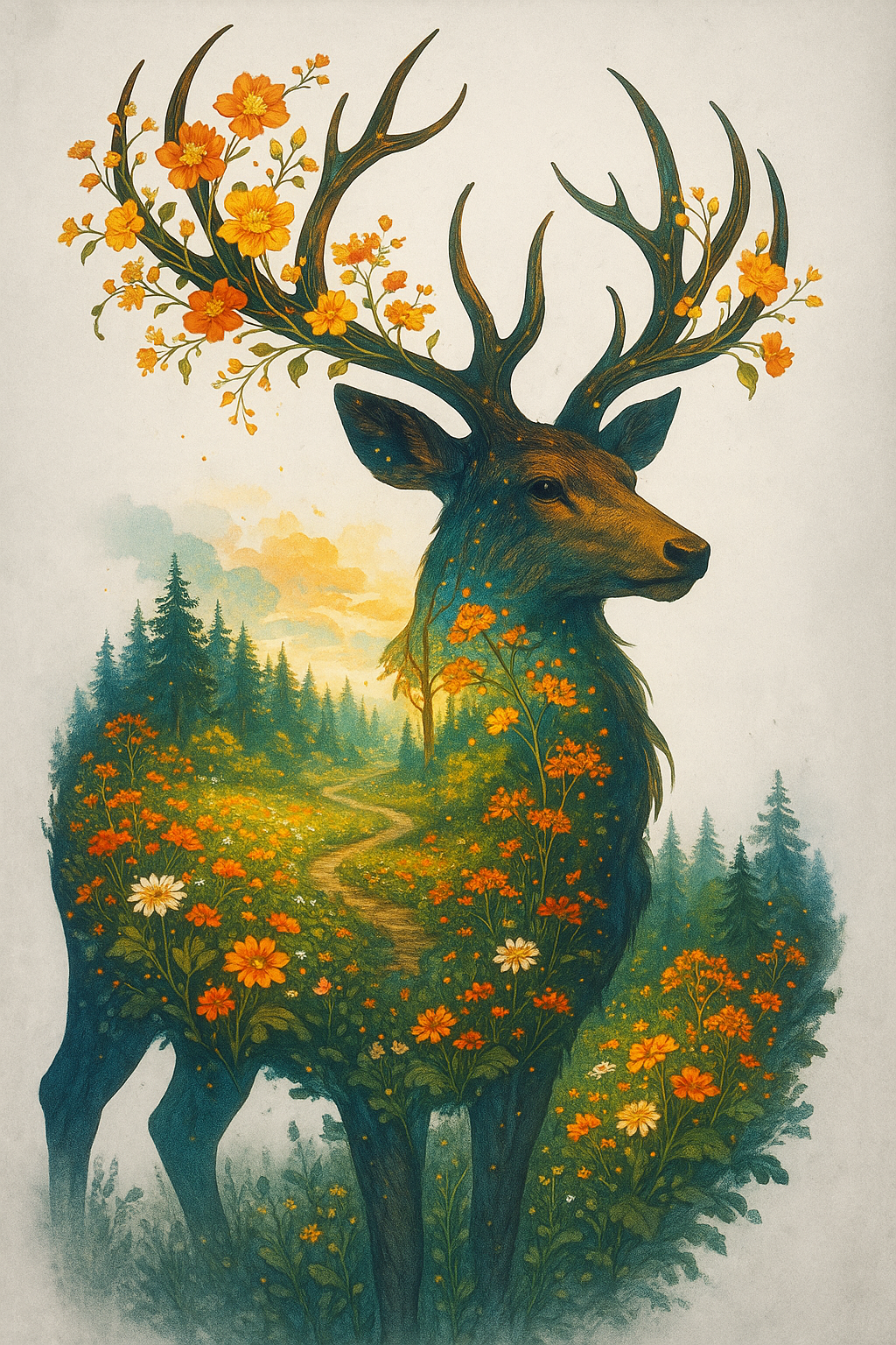 Forest Heart Deer