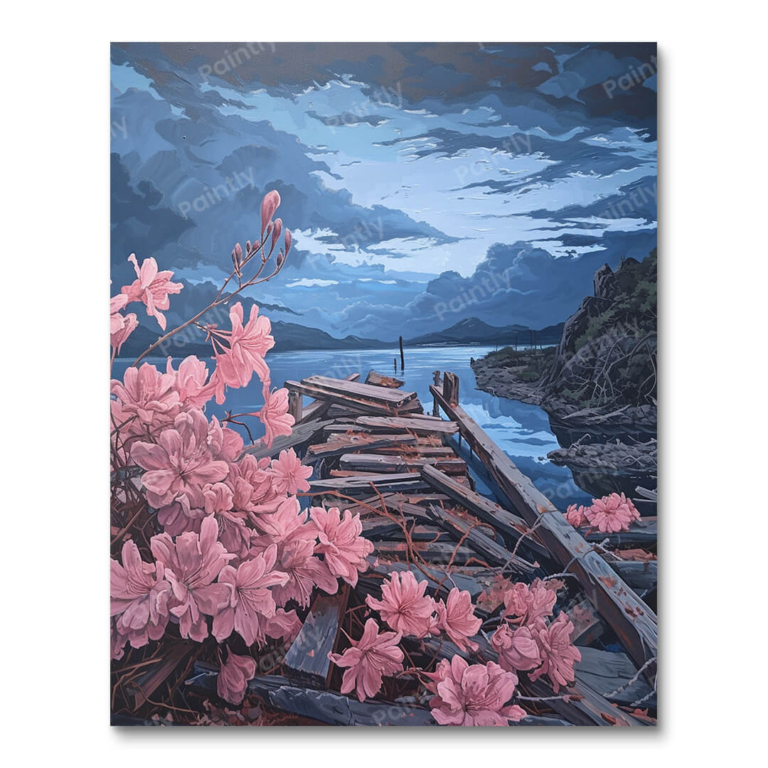 Moonlit Blossom Pier