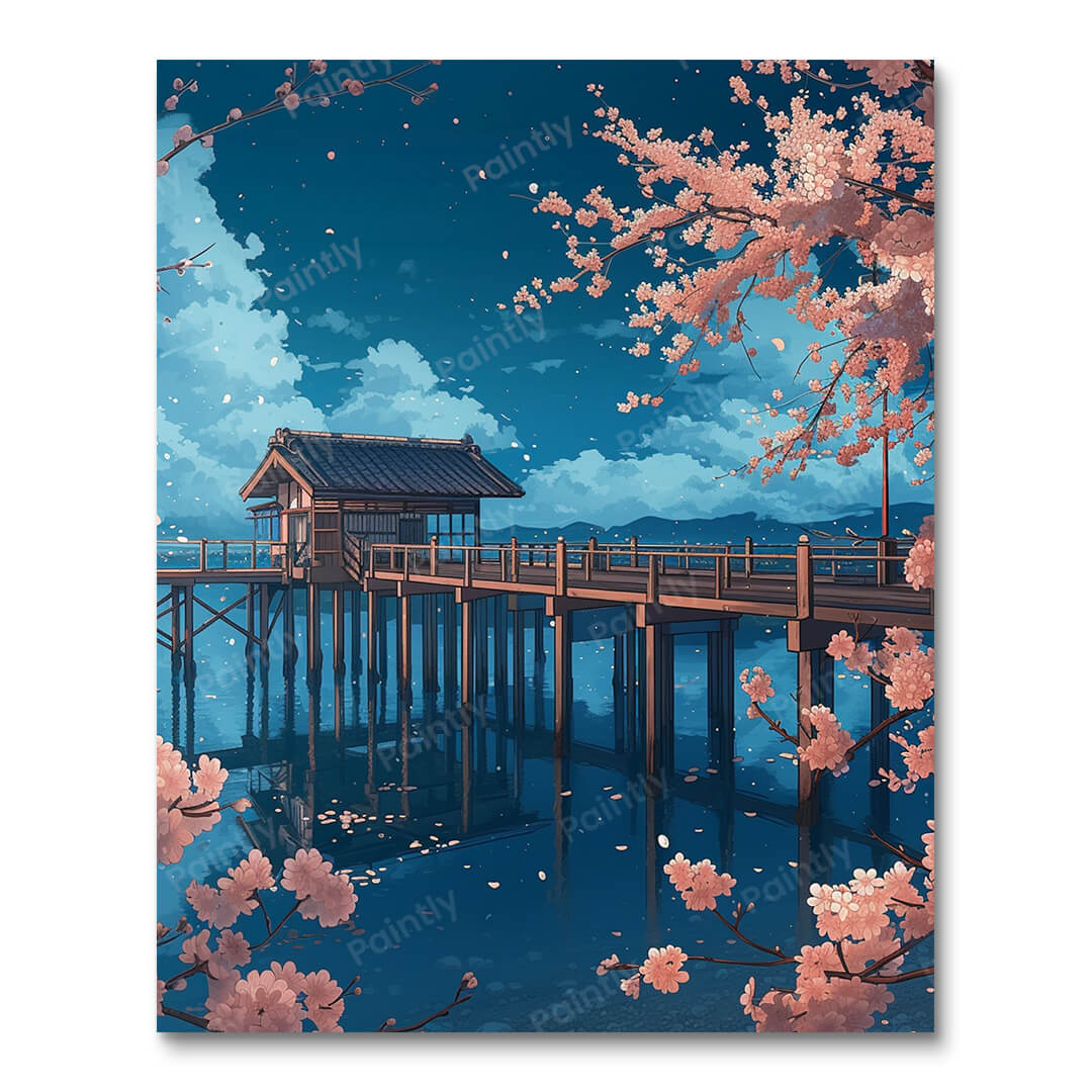 Moonlit Floral Dock