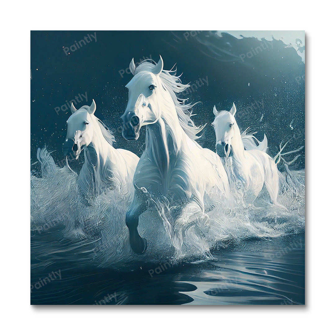 White Majestic Horses I