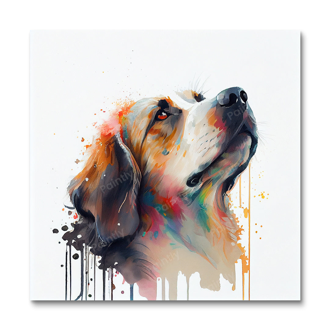 Paint Splash Dog IV by Avery
