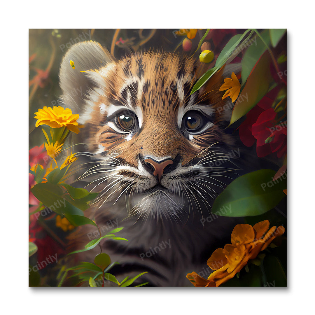 Floral Tiger Cub I by Kian