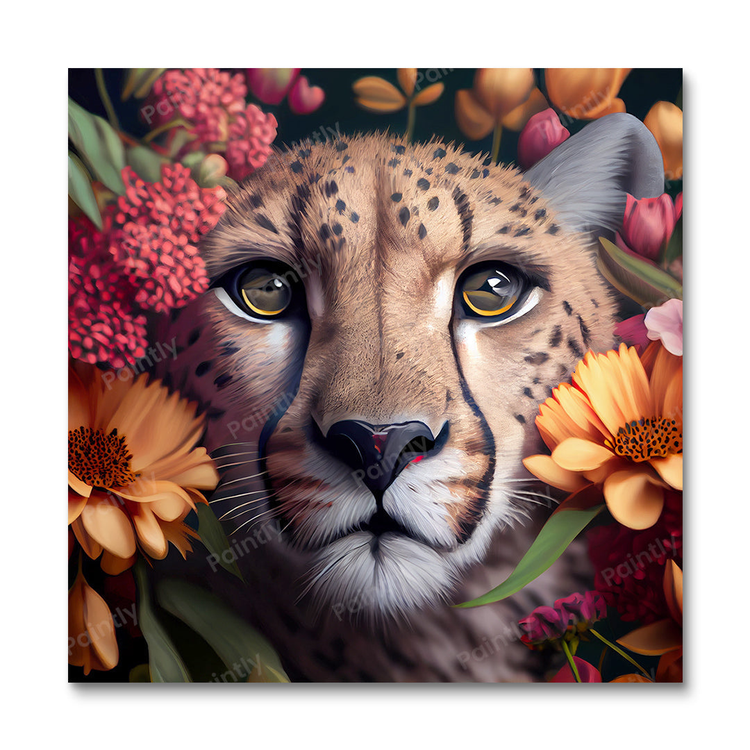 Floral Cheetah II by Kian