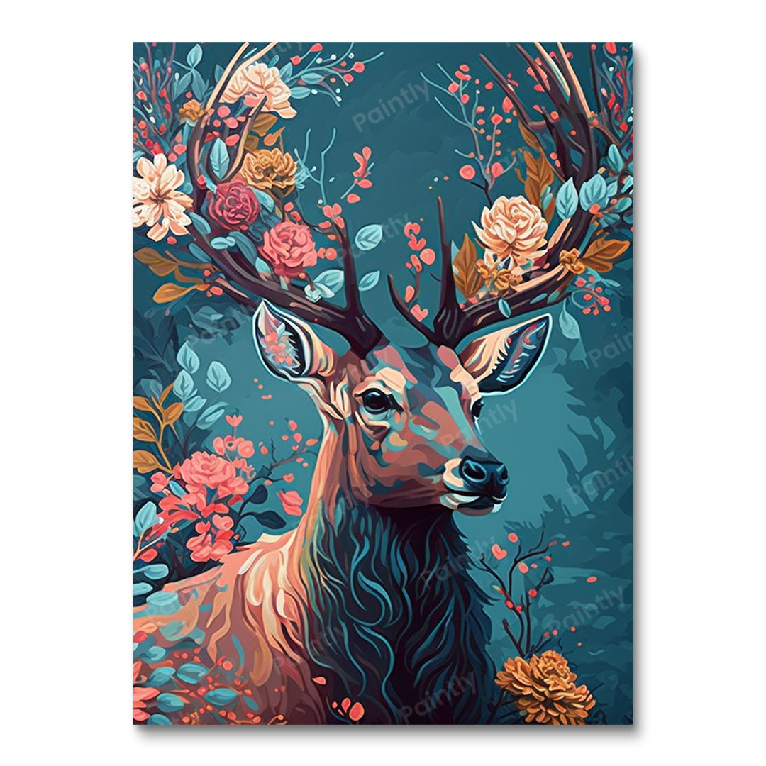 Floral Deer I