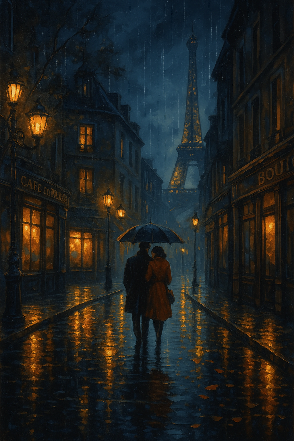 Rainy Paris Night