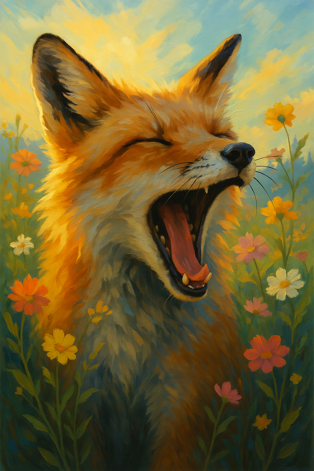 Fox Yawning
