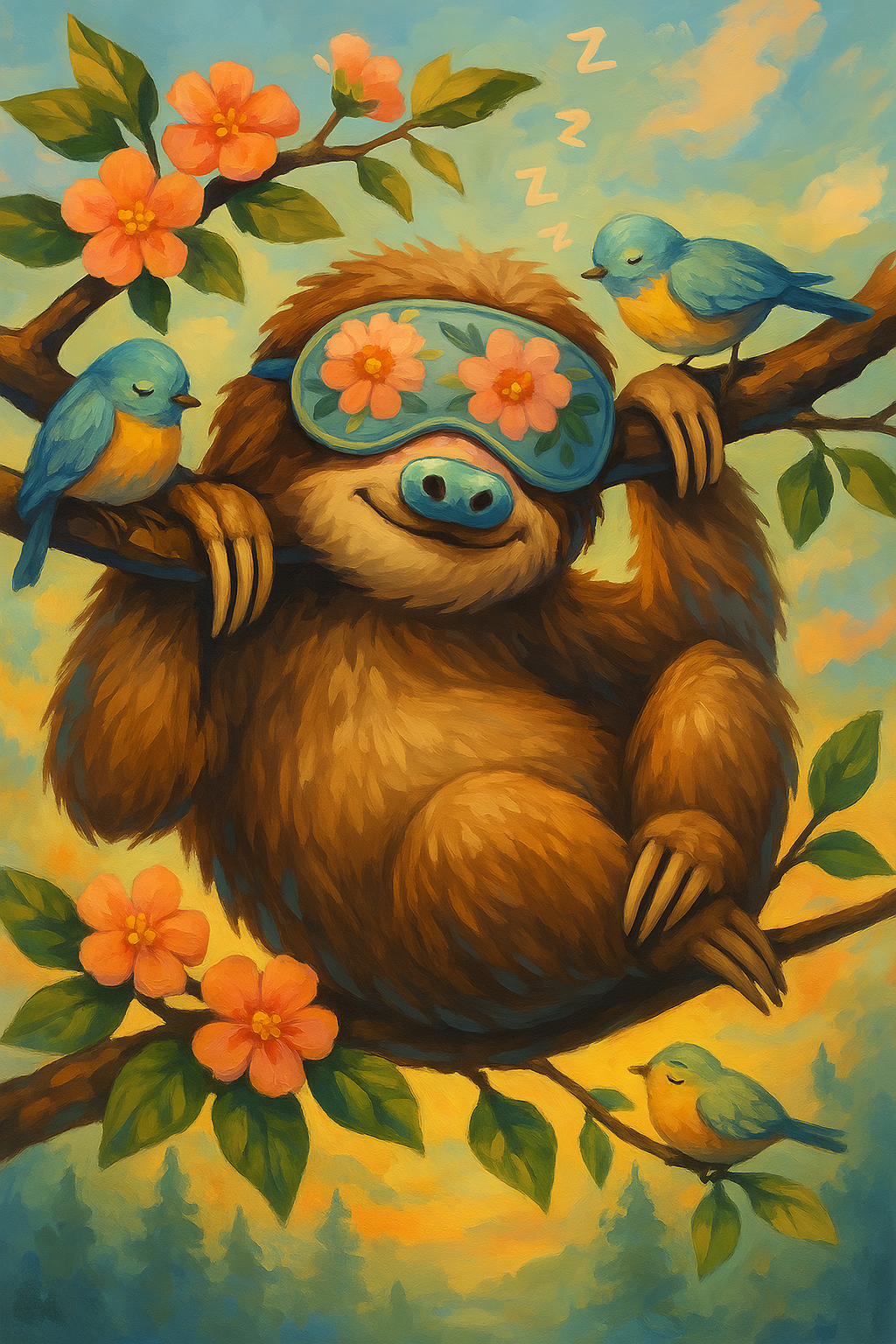 Sleepy Sloth & Songbirds