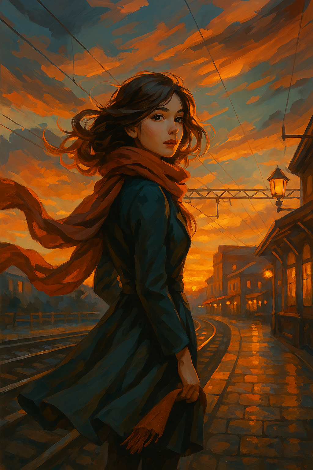 Girl at the Train Station