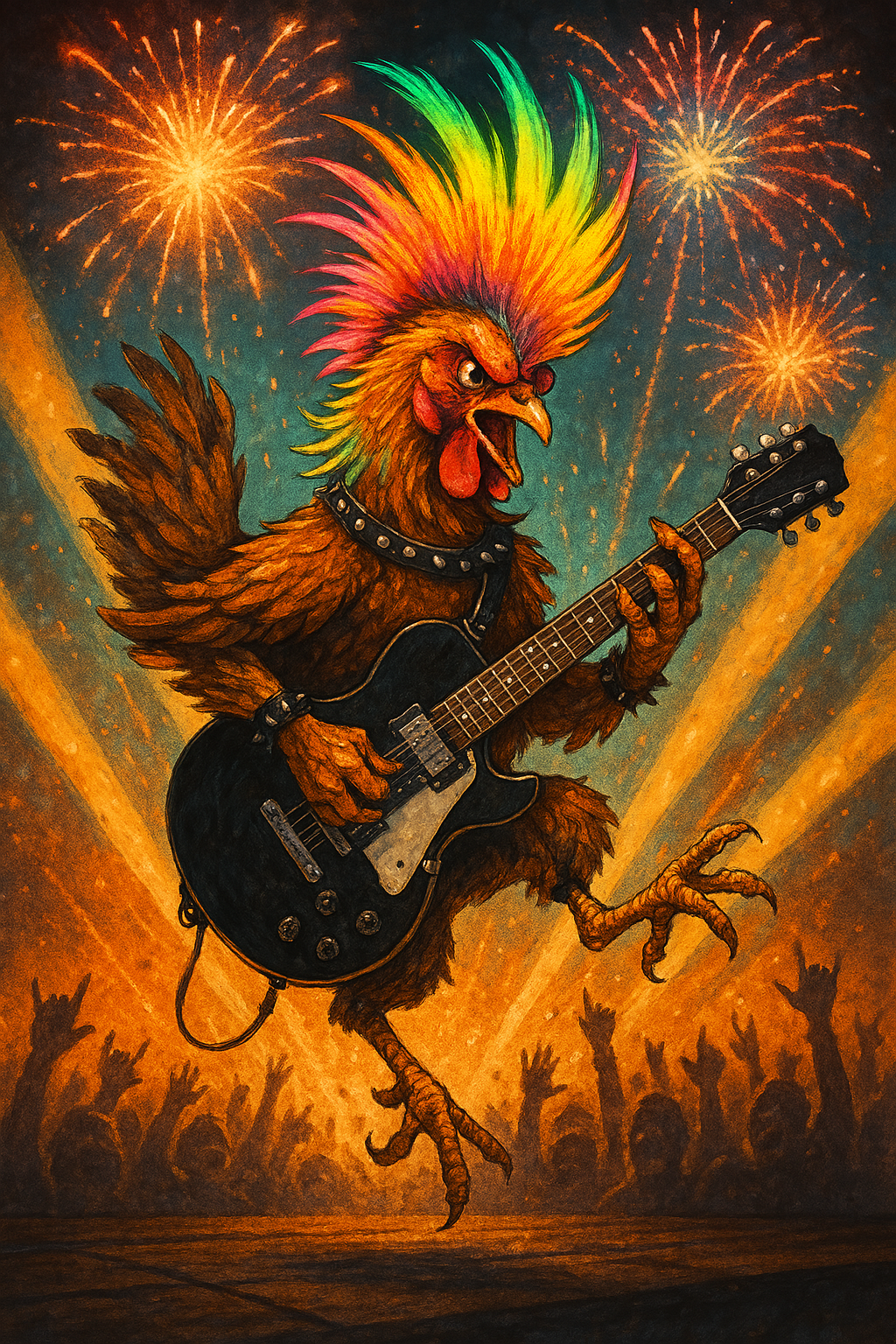 Rockstar Chicken on Stage