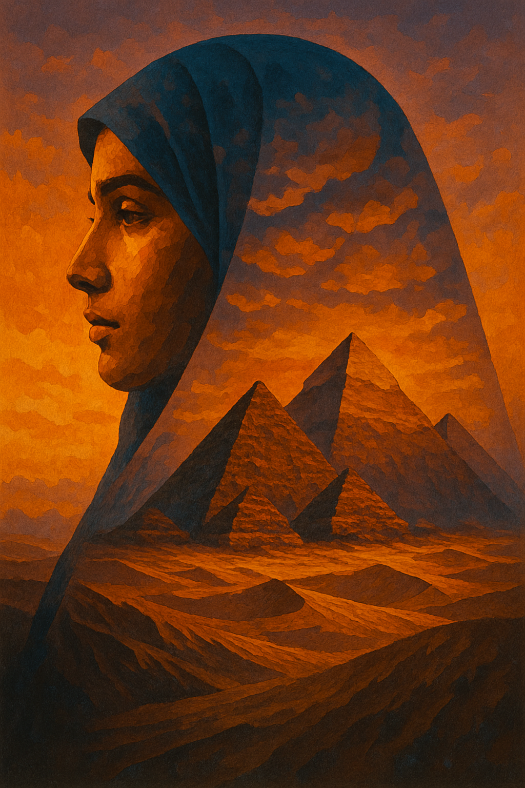 Profile with Pyramids