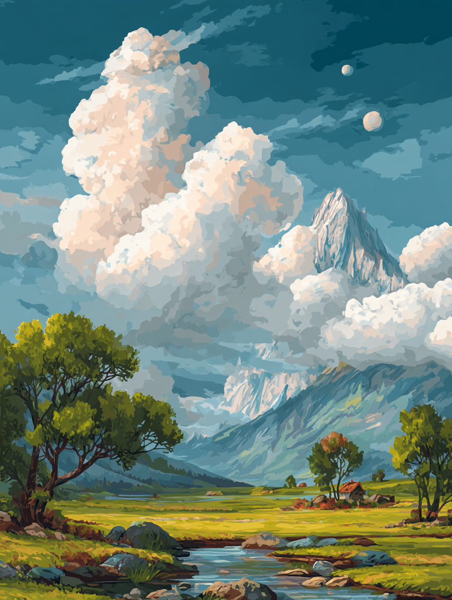 Scenic Landscape Mountain View