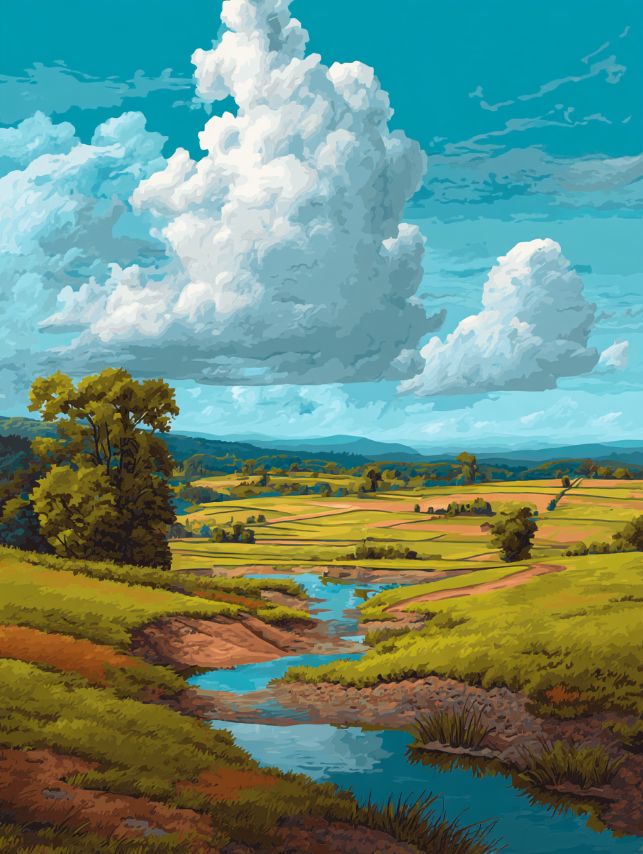 Summer Day Countryside View