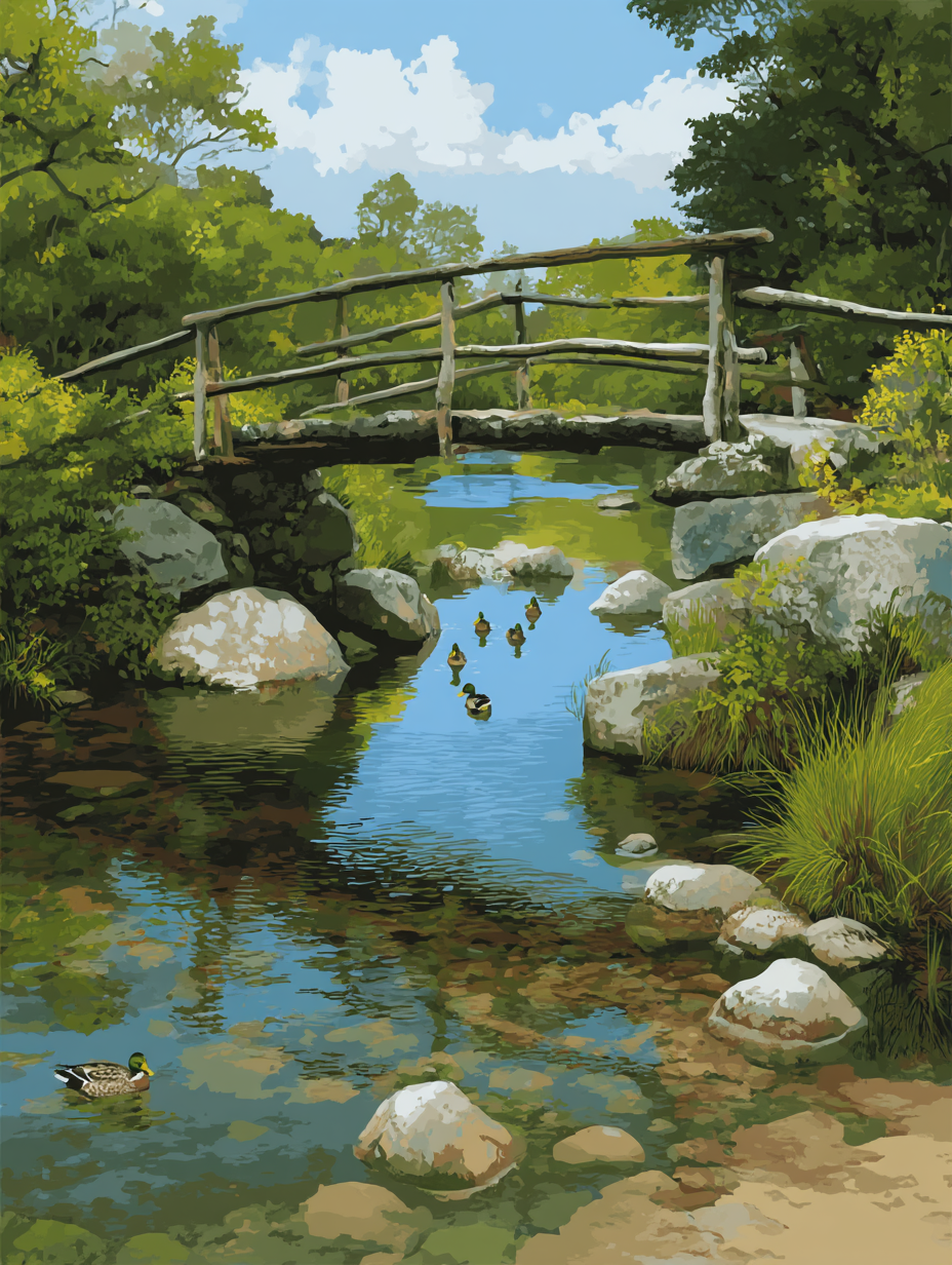 Sunny Day River Crossing