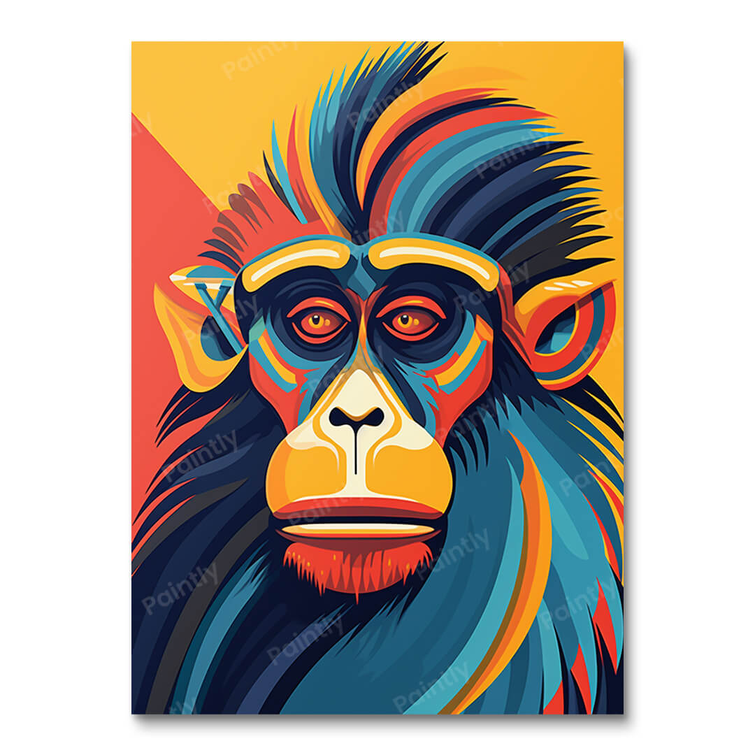Whimsical Baboon Gaze