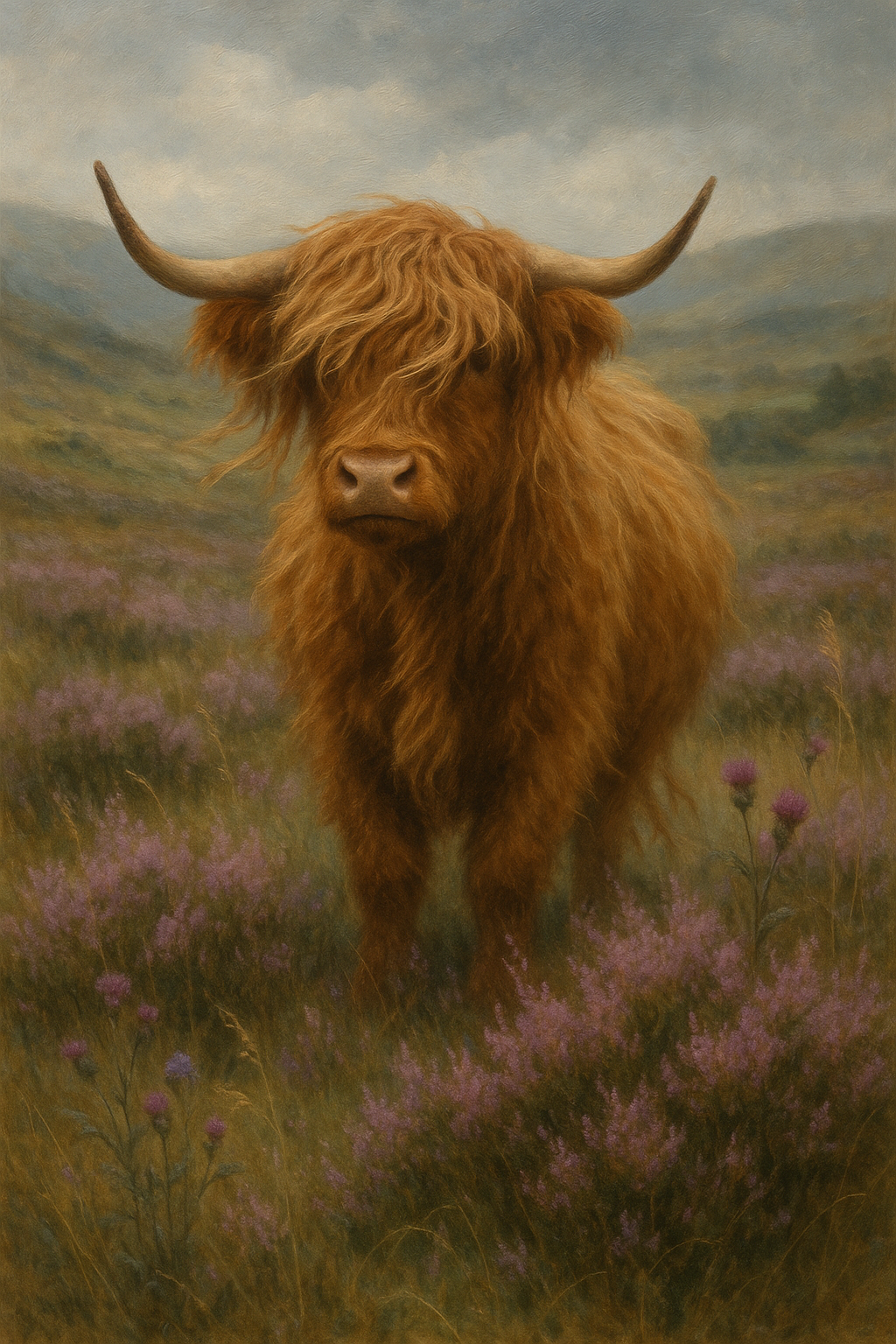 Highland Cow in Mist