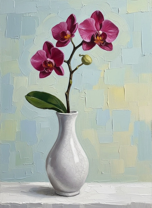 Orchid in White Vase