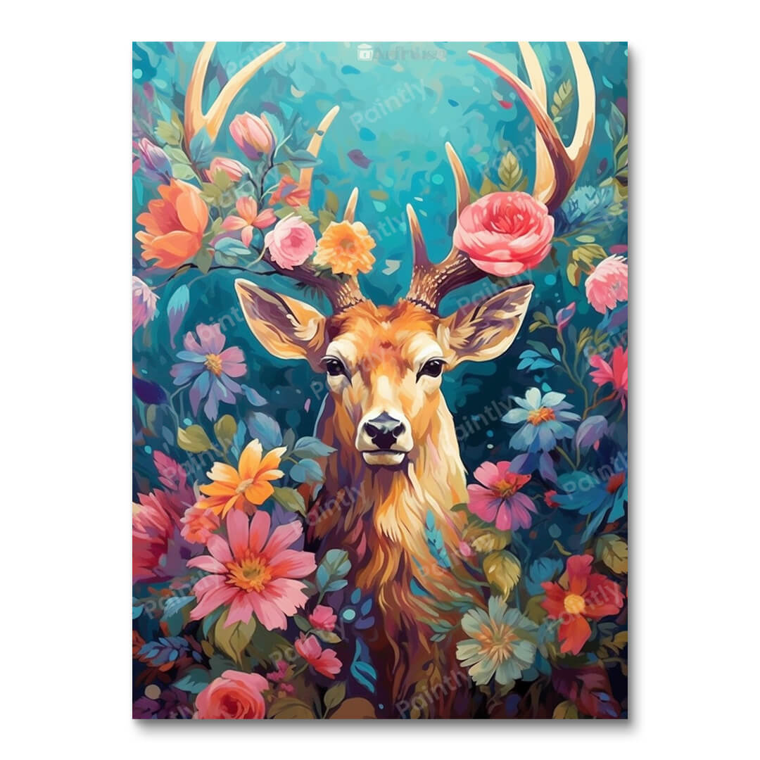 Floral Deer V