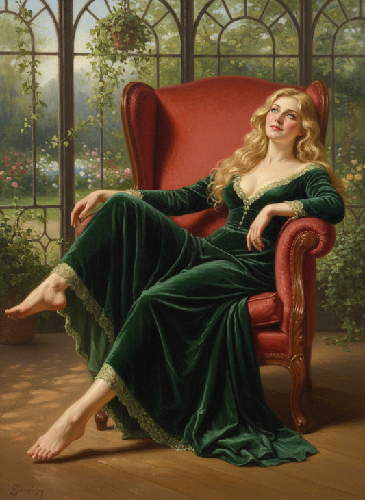 Lady in Emerald Velvet