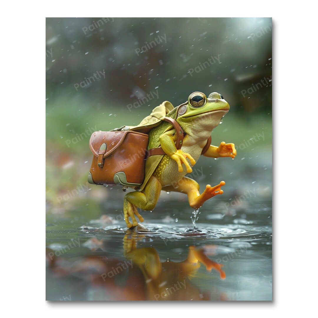 Frog Way Past Office Clock In Time