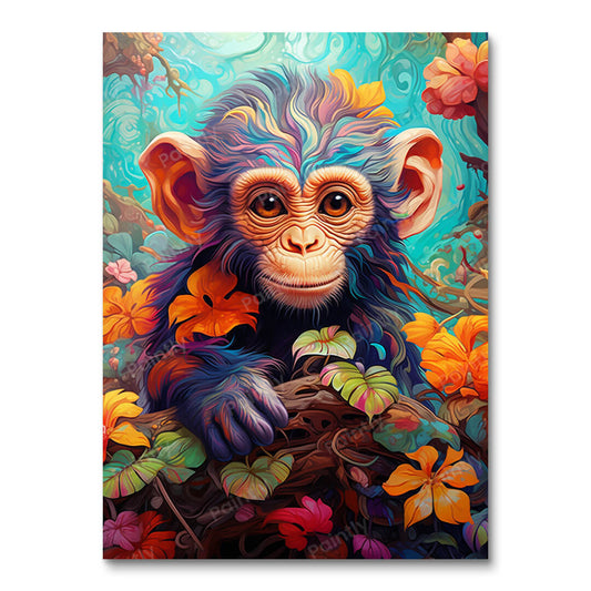 Floral Little Monkey II