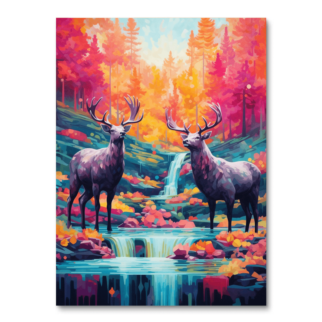 Autumn Deer Duo