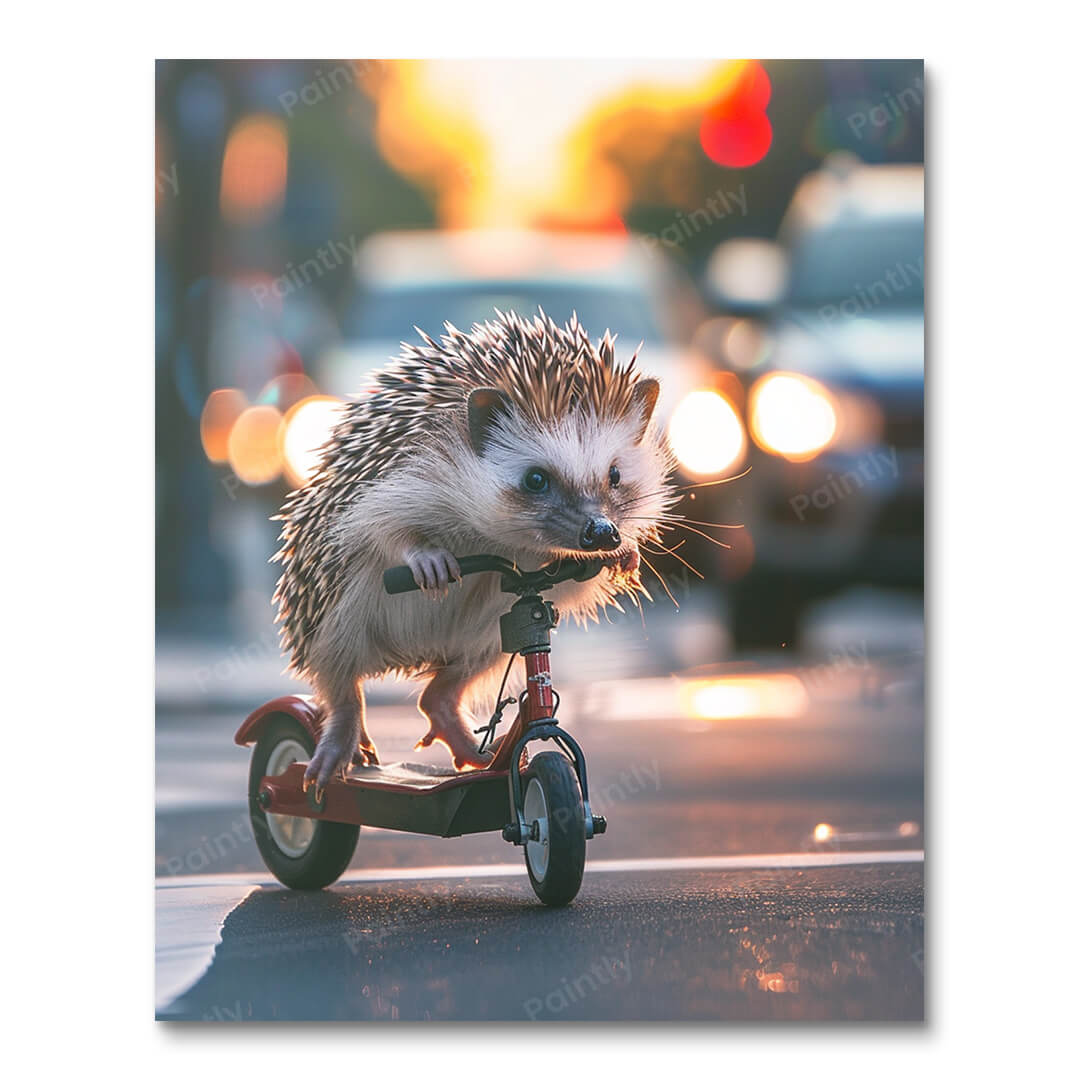 Hedgehog Beating the Traffic