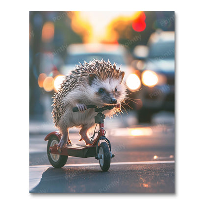 Hedgehog Beating the Traffic