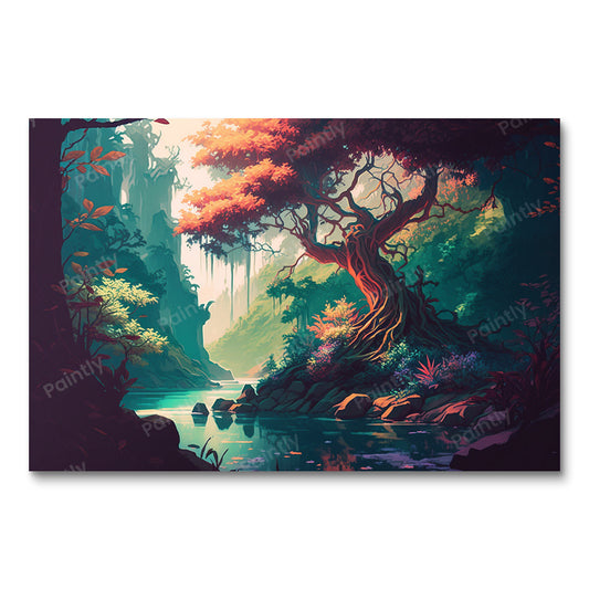 Serene Rainforest Streamscape