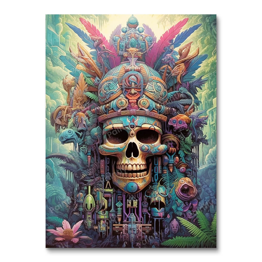 Aztec Skull in the Jungle II