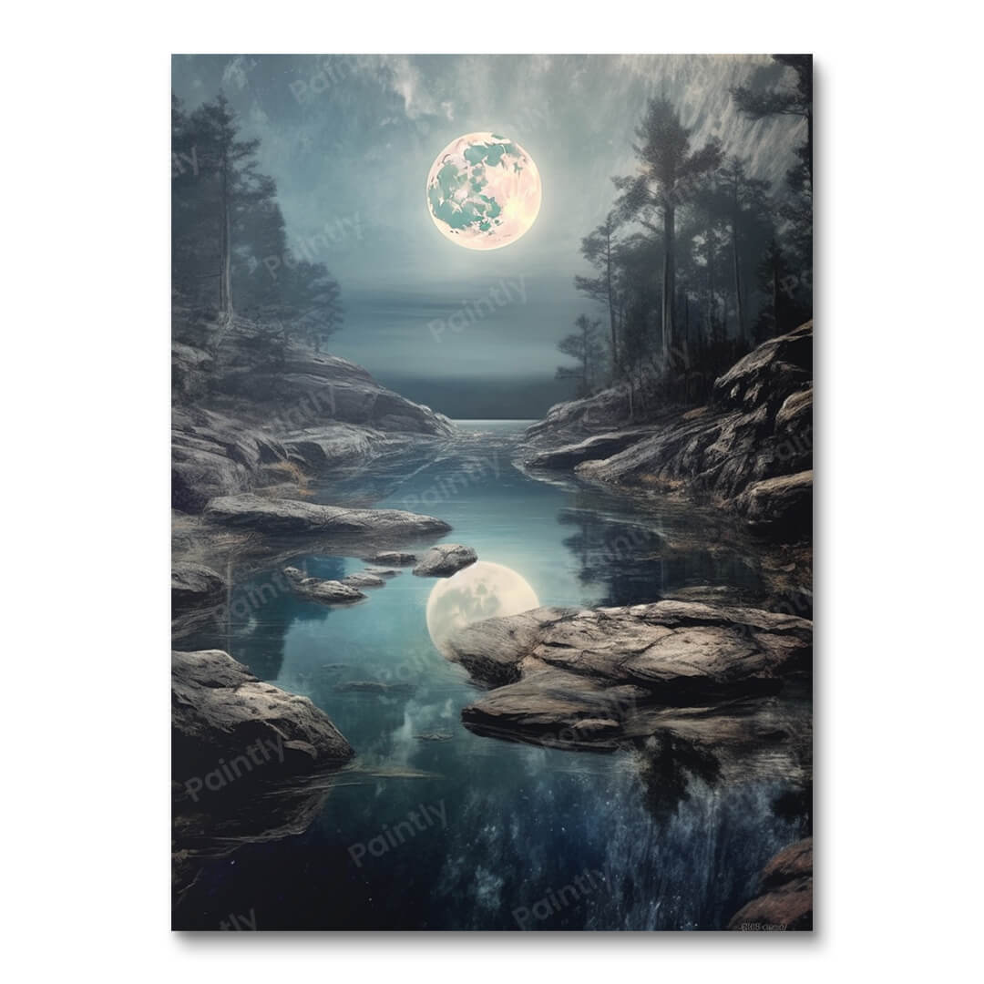 Moonscape over Mystical Waters