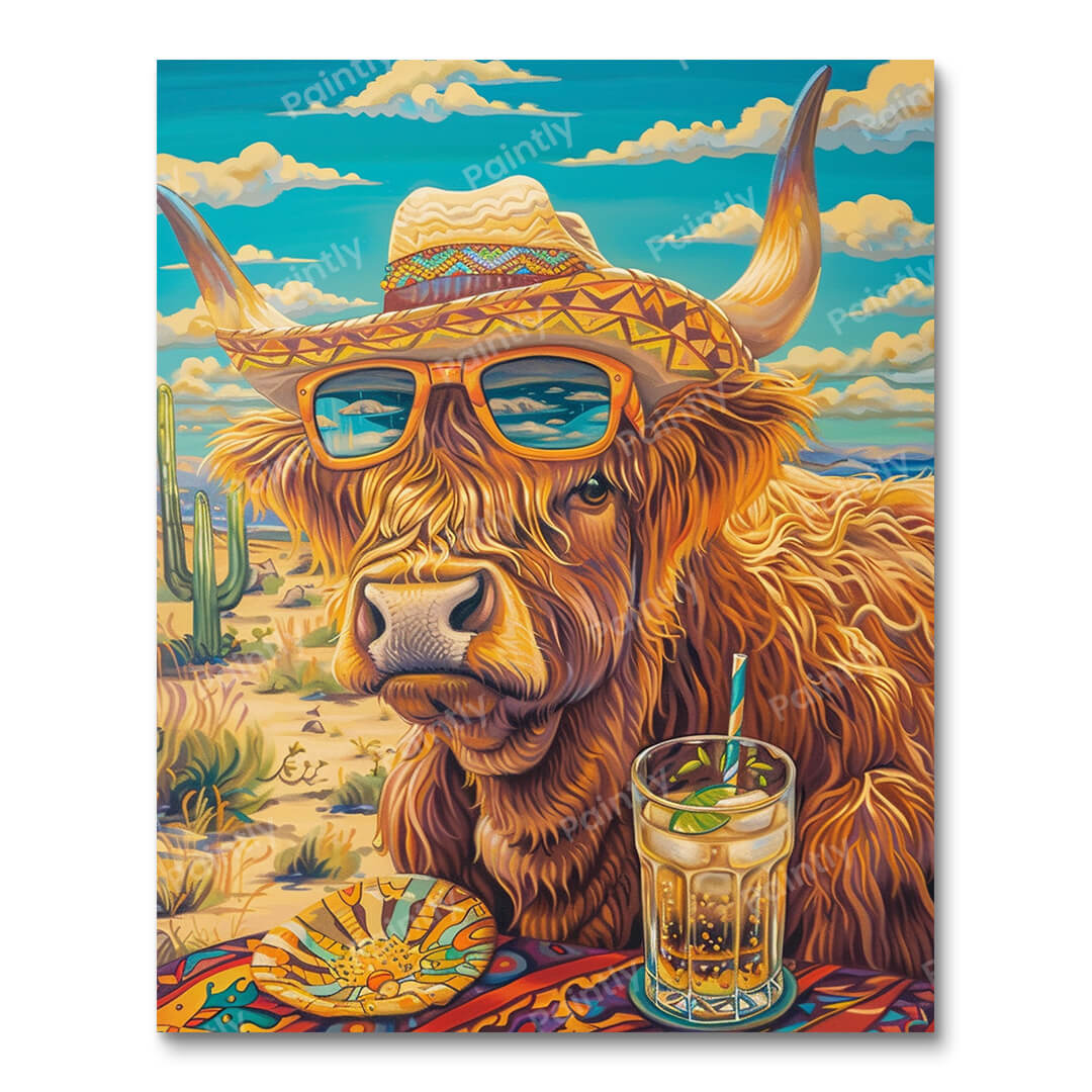 Highland Cow on Vacation