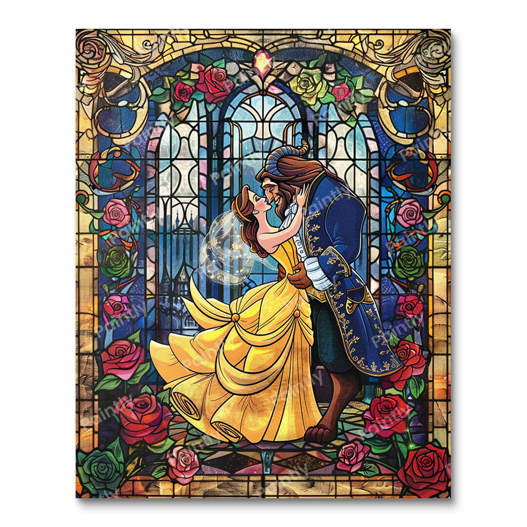 Stained Glass Beauty & The Beast