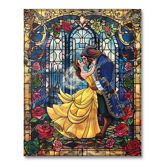 Stained Glass Beauty & The Beast