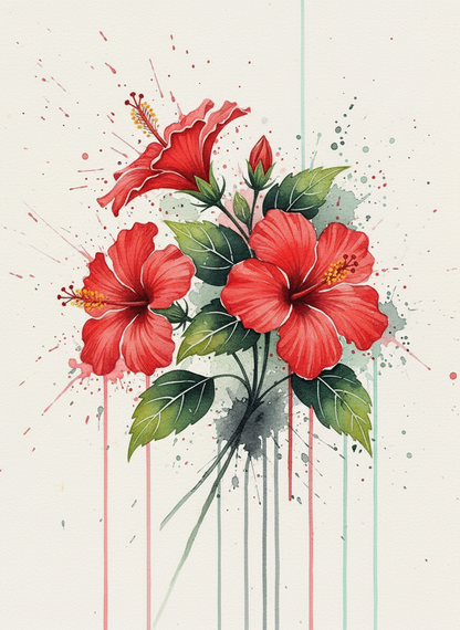 Crimson Hibiscus Bouquet