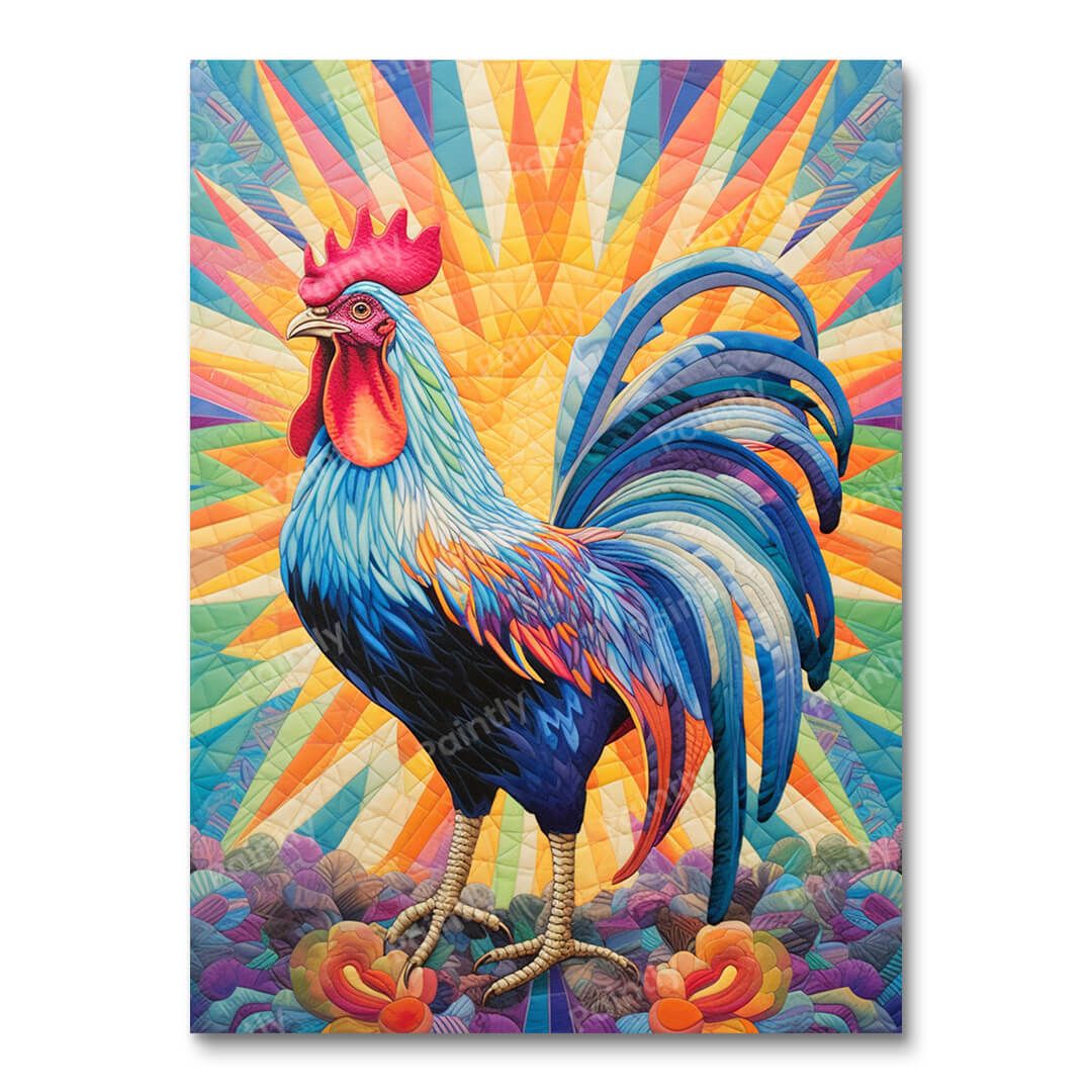Rooster's Colorful Awakening