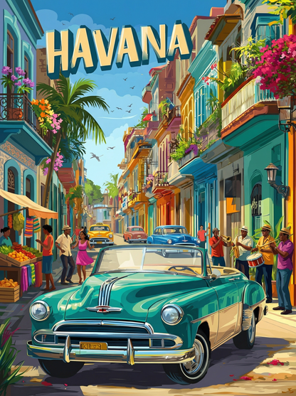 Vintage Havana Street Cruise