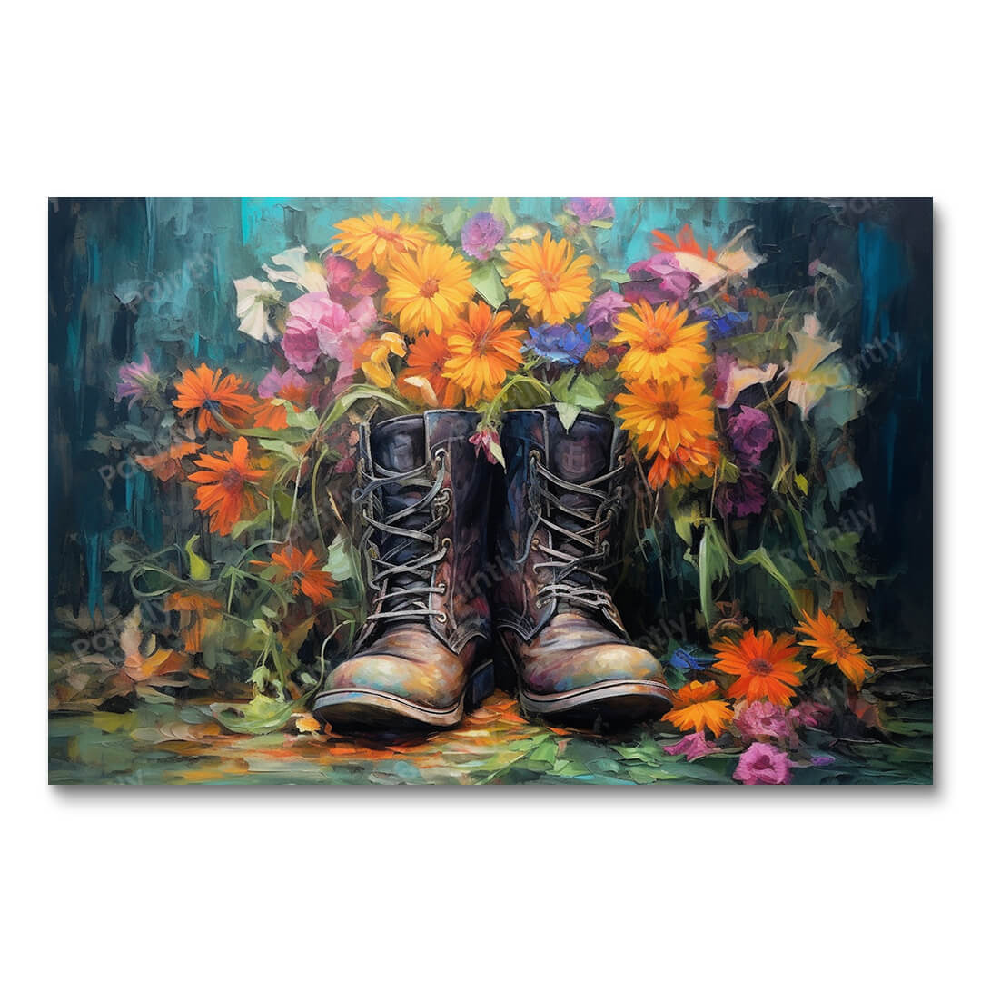 Boots with Flowers