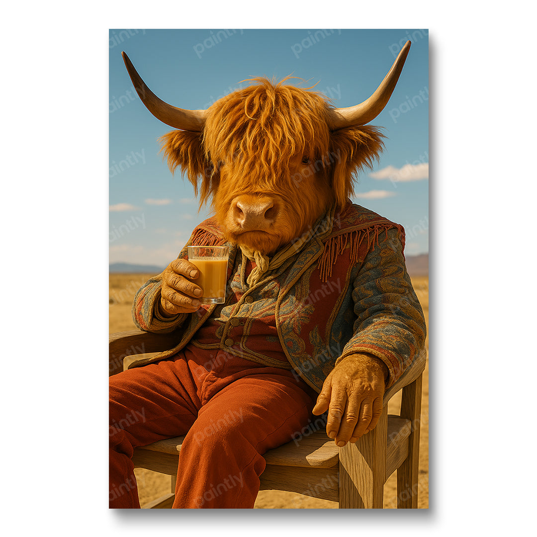 The Sipping Highland Cow