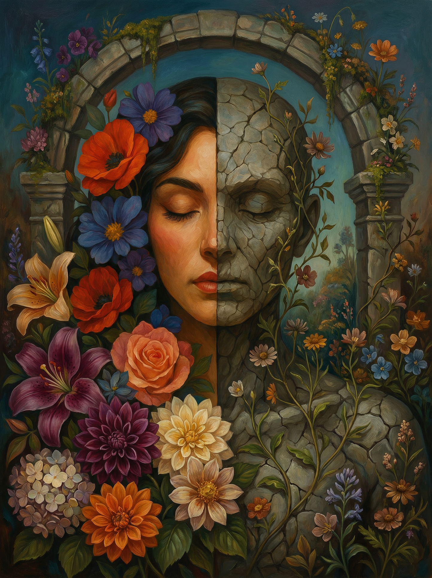 Floral Rebirth Portrait