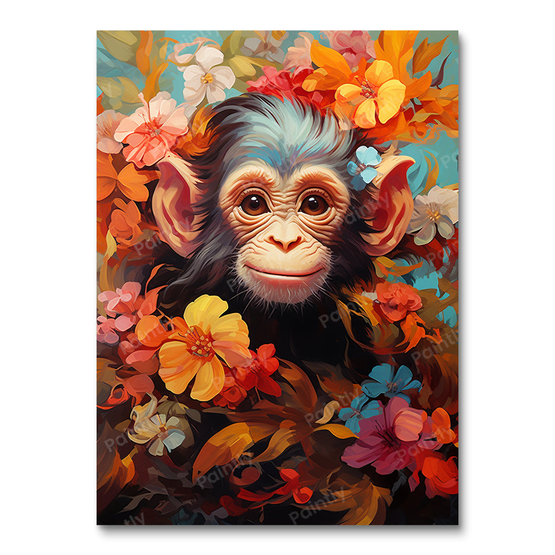 Floral Little Monkey I