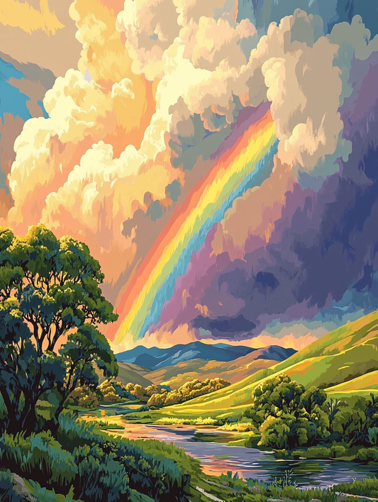 Bright Rainbow Hills