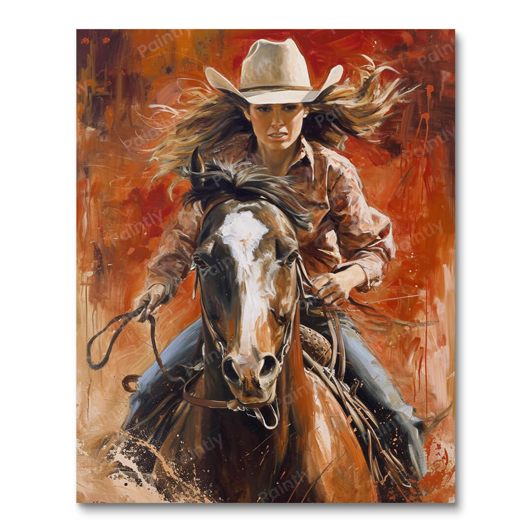 Cowgirl and Horse