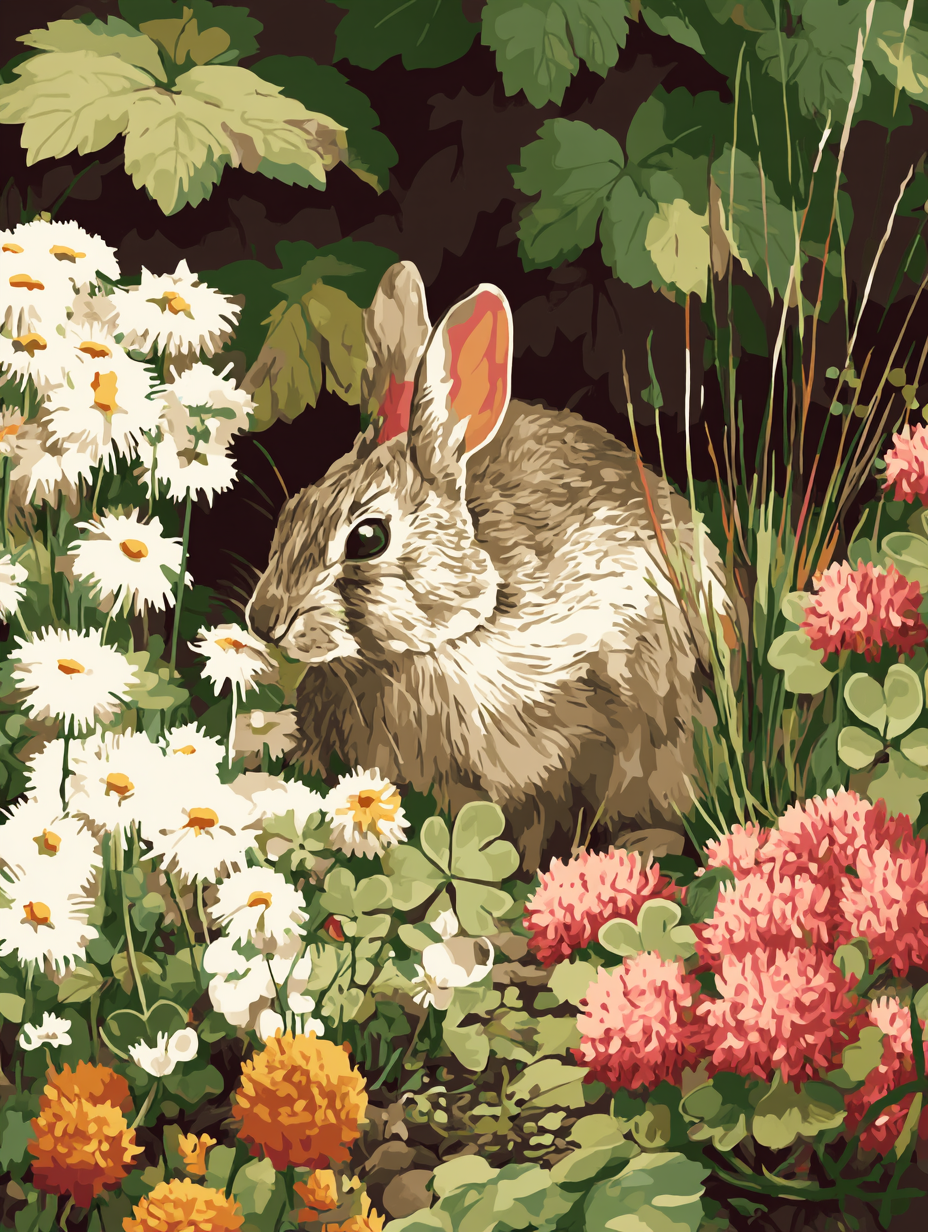 Cute Bunny Spring Blooms