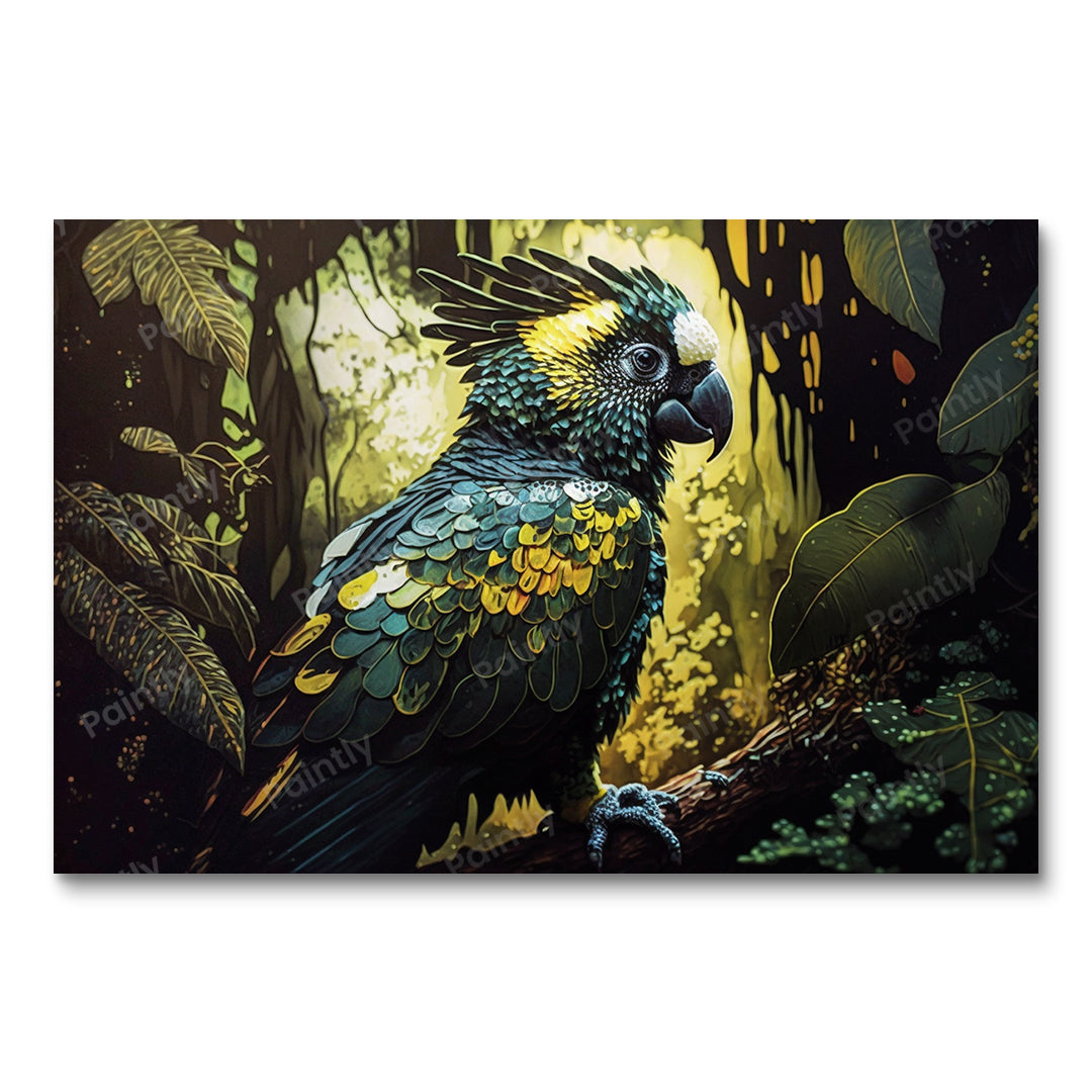 Matte Black Cockatoo XII