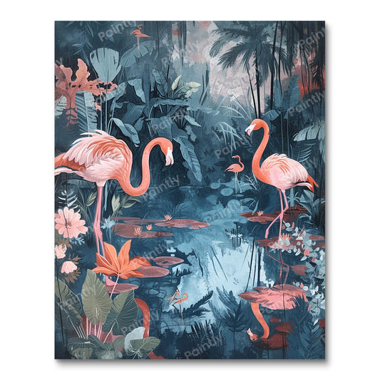 Flamingos in the Wetlands