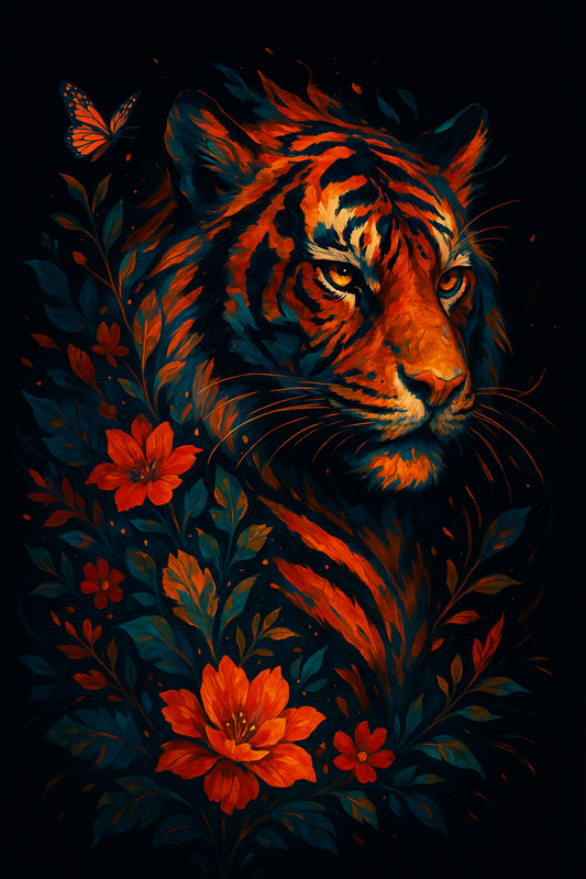 Floral Adorned Tiger